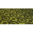 thumbnail image 1 of 10 Pack Flocked Taffeta Damask 12" x 108" Top Table Runner 16 COLORS Wedding", (Color: Olive / Black), 1 of 1