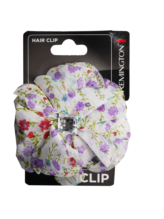 10 Pack Floral Salon Hair Clip, White with Floral Print, Gems, Stunning Shine in Sunlight, Perfect for Sunny Days, Beach Outings, Island Themed Parties, Easy Side Clip for Effortless Style, Bulk