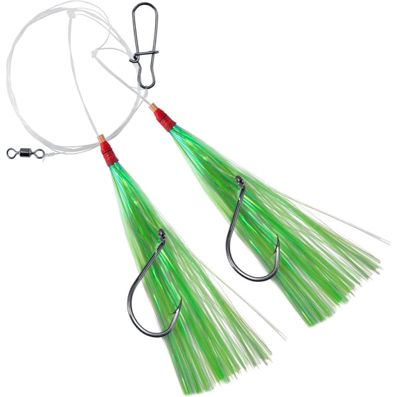 Snapper Surf Rigs 10 Pack Flounder Rigs Hi-Lo Rig 3.4ft/30LB, Offset Octopus Hook Surf ...