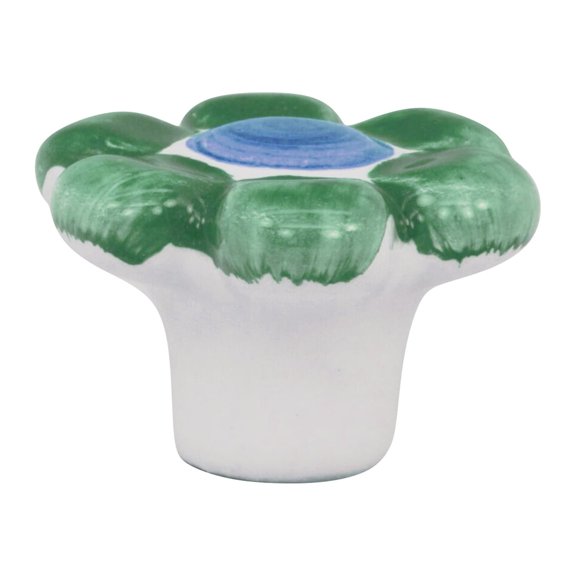 10 Pack Flower Child: Pastel Green Cabinet Hardware Knob, 1- 9/16 Inch Diameter
