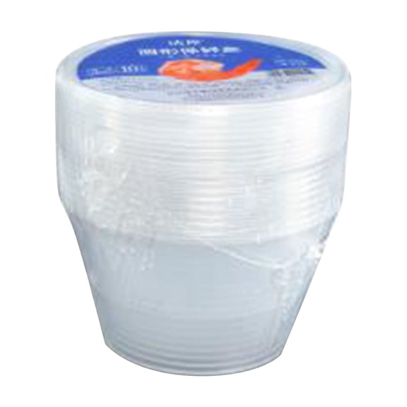 10-Pack Food Storage Containers Disposable Plastic with Lids for Meal Prep and Leftovers, Transparent Portion Control Cups for Home and Office Use