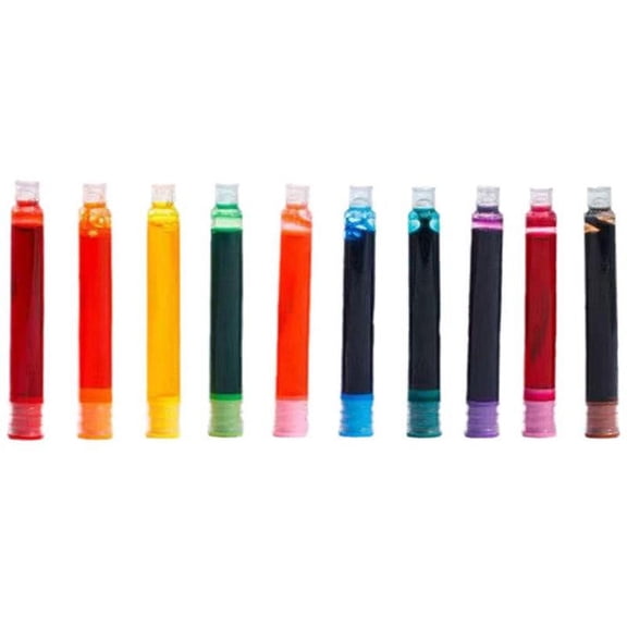 10-Pack Fountain Pen Ink Cartridges, Universal 3.4mm Bore Diameter Ink Refills for Smooth & Smudge-Free Writing