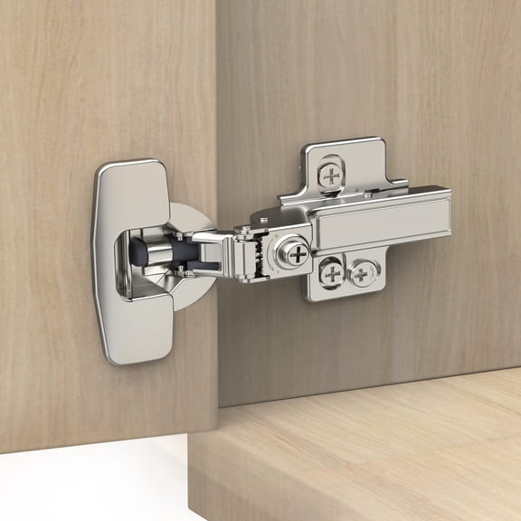 10 Pack Frameless Inset Soft Close Concealed European Hinges, Self Closing Satin Nickel, 105 ° Open Angle 4D Adjustment, Speed Control, Clip On, Stainless Steel for Cabinet Door