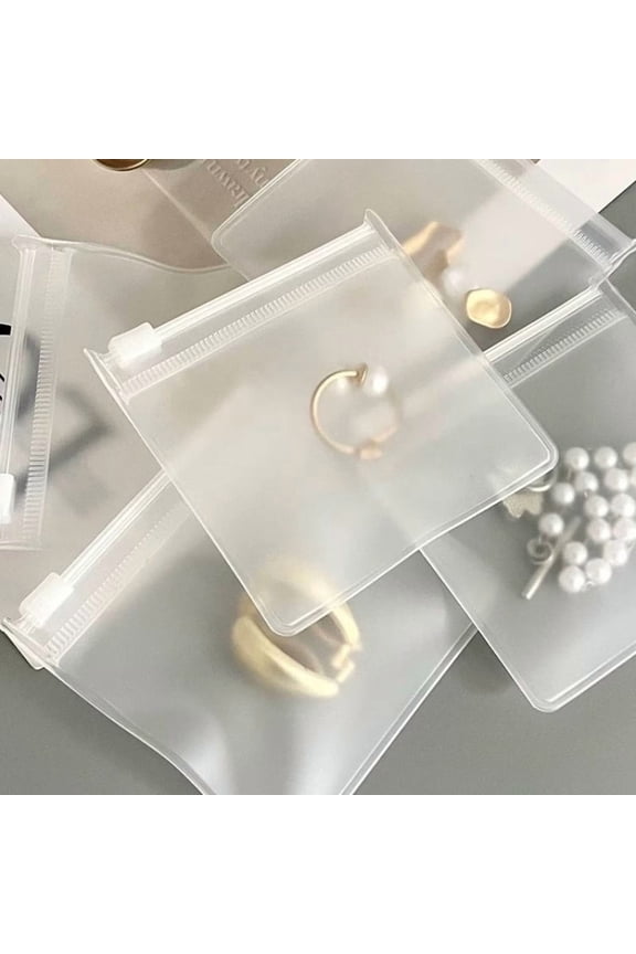 10 Pack Frosted PVC Zipper Bags - Stylish Organizers for Travel, Chargers, Underwear, Socks & Cosmetics