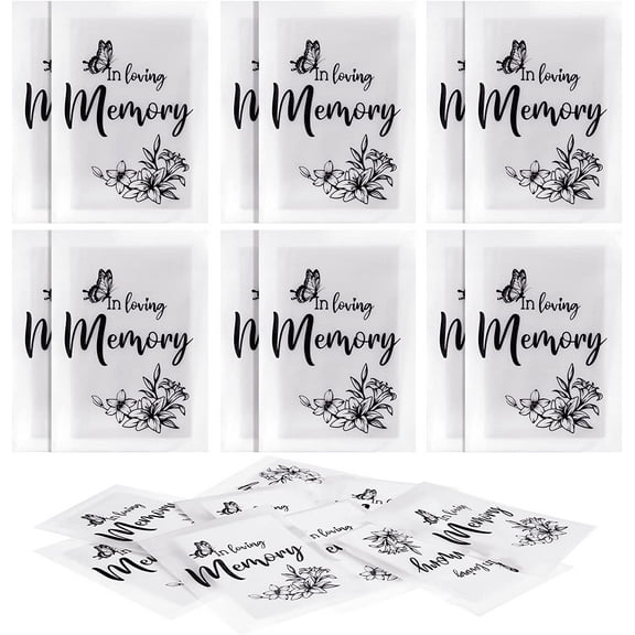 10 Pack Funeral Facial Tissues in Loving Memory Pocket Tissues Bulk Travel Funeral Favors Small Individual Napkins Packs for Memorial, Celebration of Life