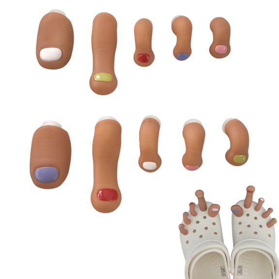 10 Pack Funny Toe Shoe Charms, Detachable Clog Shoe Buttons, Creative Removable Shoe Decorations