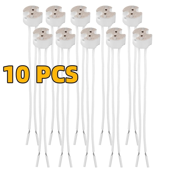 10 Pack G4 Light Socket, LED MR16 Socket, GU5.3 Socket, LED Halogen Lamp Ceramic Wire Connector