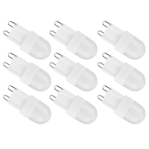 10,Pack G9 LED Bulbs 1.5W, Bi,Pin Base, 110V, Chandelier, Ceiling Wall Lamp Lighting
