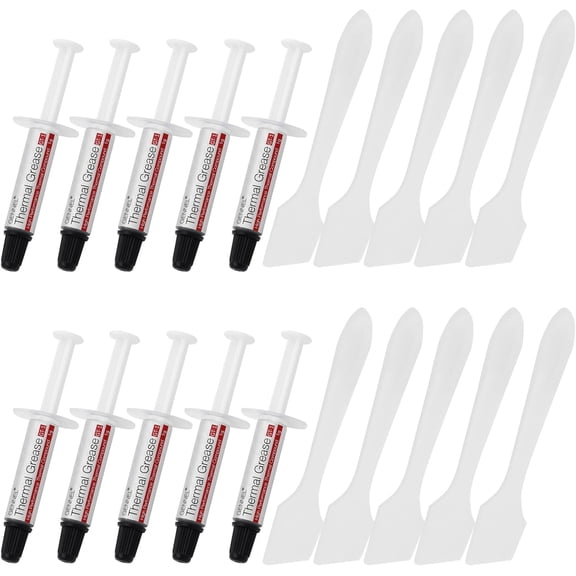 10-Pack GT-1 Silver CPU Thermal Paste (1g*10), High Performance, Compound Paste, Heat Sink Compound, Ultra-Low Impedance Grease for CPU/PS4/PS5/PC/GPU Coolers