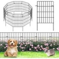 thumbnail image 1 of 10 Pack Garden Fence Animal Barrier Fencing 1.44 inch Spacing Total 10.8ft (L) x 24in (H) Rustproof Metal Wire Yard Blocker Rabbit Dog Fence Border for Outdoor Flower Bed Decor Black, 1 of 8