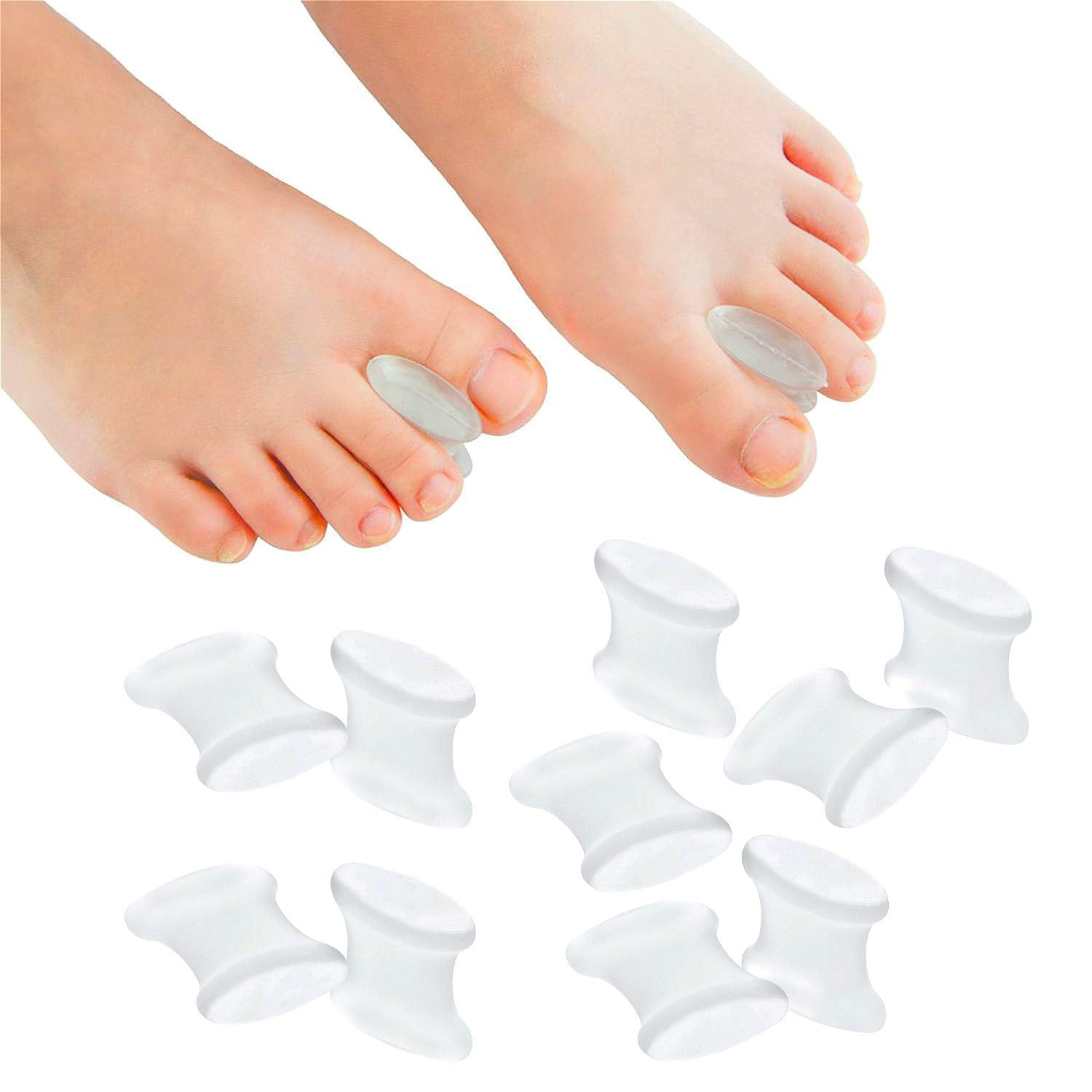 10 Pack Gel Bunion Corrector and Toe Spacers Separators and