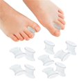 thumbnail image 1 of 10 Pack Gel Bunion Corrector and Toe Spacers Separators and Straightener Orthotics (4/10''Thick) for Sports Activities, for Men and Women Overlapping Toes, Bunion Pain Relief, 1 of 10