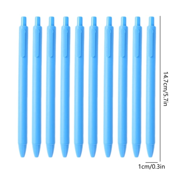 10 Pack Gel Ink Pens Black Ink 0.5 mm Fine Point Smooth Writing Cute Pens for Office (Blue)