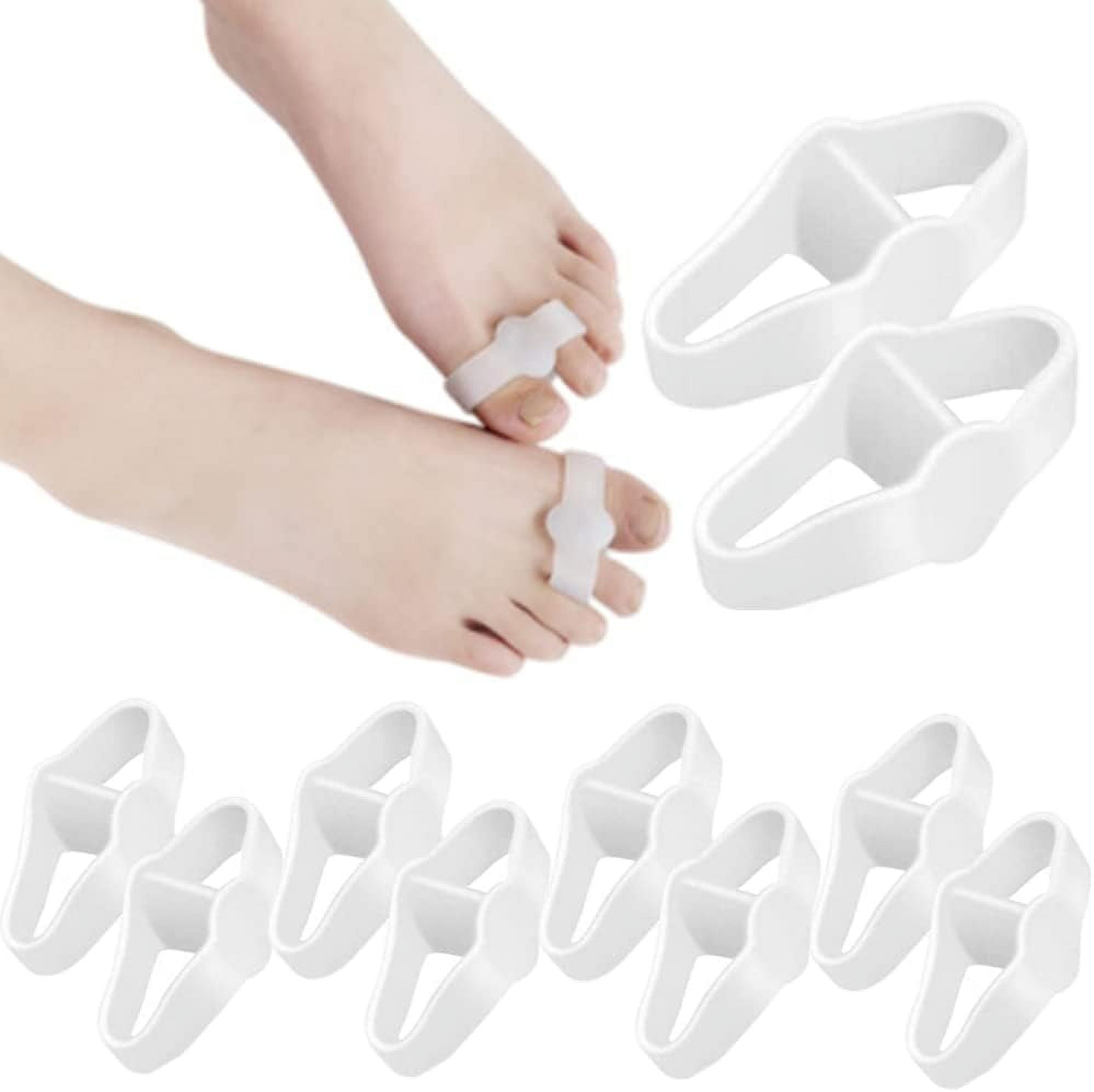 10 Pack Gel Toe Corrector Toe Separators with 2 Loops Big Toe Spacer