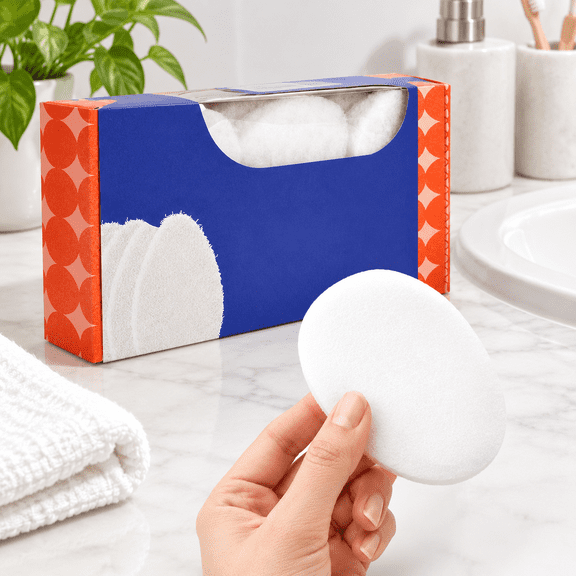 10-Pack Gentle Facial Sponge Buffs for Daily Cleansing and Exfoliation