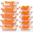 [10Pack Glass Food Storage Containers (A Set of Five Colors), Meal