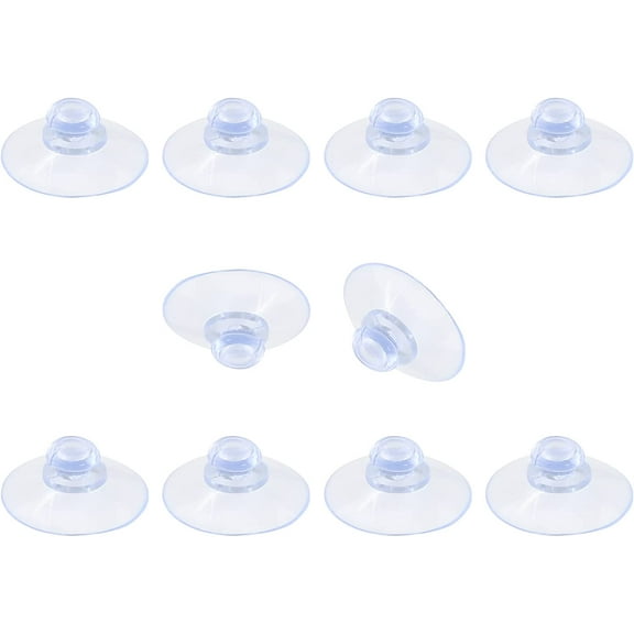 10 Pack Glass Table Suction Cups 30mm Rubber Suction Cup Hangers Without Hooks, Anti-Collision Suction Cups Transparent Suckers, Clear Plastic Suction Cups Desk Suction Pads for Furniture