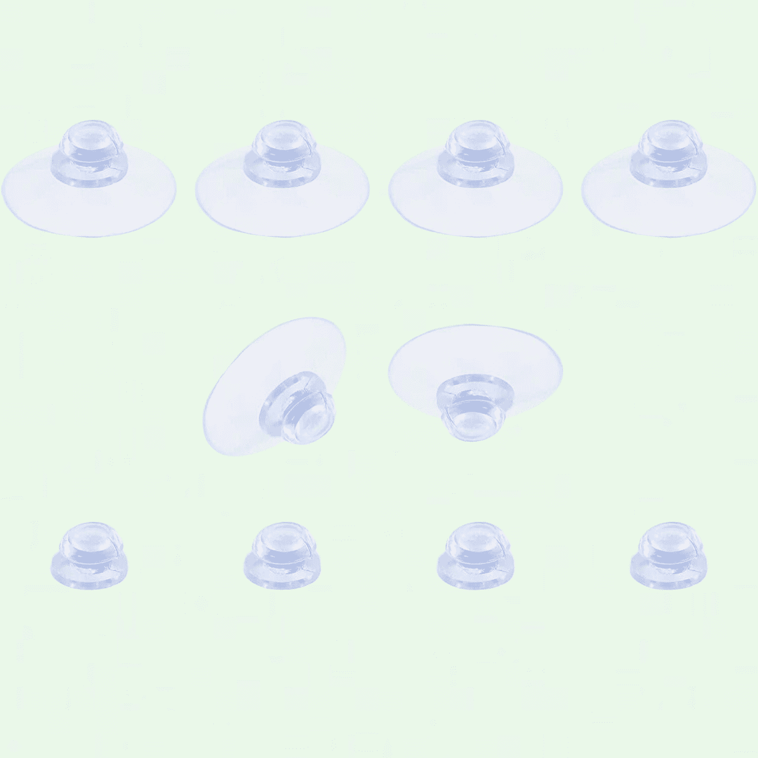 10 Pack Glass Table Suction Cups 30mm Transparent Rubber Suction Cup