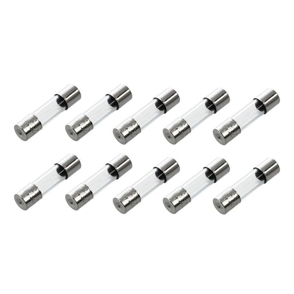 10-Pack Glass Tube Fuses 5x20mm, 250V, 2A, Fast Blow