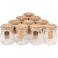 thumbnail image 1 of BENECREAT 10 Pack Glass Wedding Party Favor Jars with Cork Lids, Label Tags and String for Candy, Spices, Seashell Collection, Candle Making and More Pudding Bottle-shaped, 1 of 7