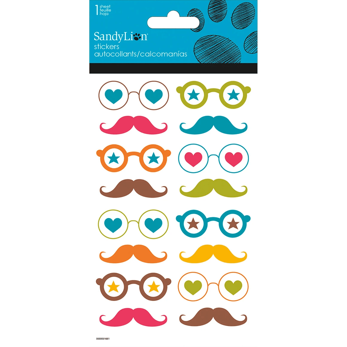 10 Pack Glitter Glasses, Mustaches Stickers, Add Whimsical Sparkle to Craft, Gift, Decor, Fun, Reusable Stickers for Kids, Adults, Glittery Glasses, Mustache Designs for Creative Projects, Bulk, Mix