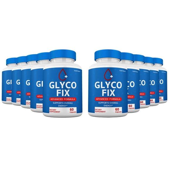 (10 Pack) Glyco Fix Glycogen Capsules, Glyco Fix Pills Blood Support, Maximum Strength, GlycoFix Supplement for Men and Women