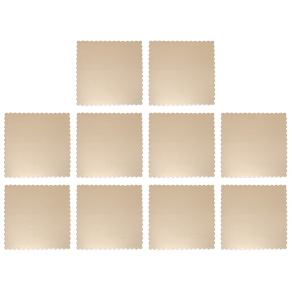 10Pcs Gold Thickness Lace Mousse Cake Board Cake Tray Baking Tool for Home Bakery RestaurantSquare-6in