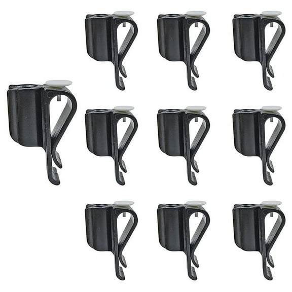 10 Pack Golf Club Bag Clips on Putter Clamp Holder Organizer Plastic Black Putting Clip Golf Accessories