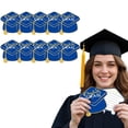 thumbnail image 1 of 10 Pack Graduation Cap Shape Greeting Cards, Congrats Grad Foldable Notes for High School & College, Blank Inside for Handwritten Messages, Party Decor |, 1 of 9