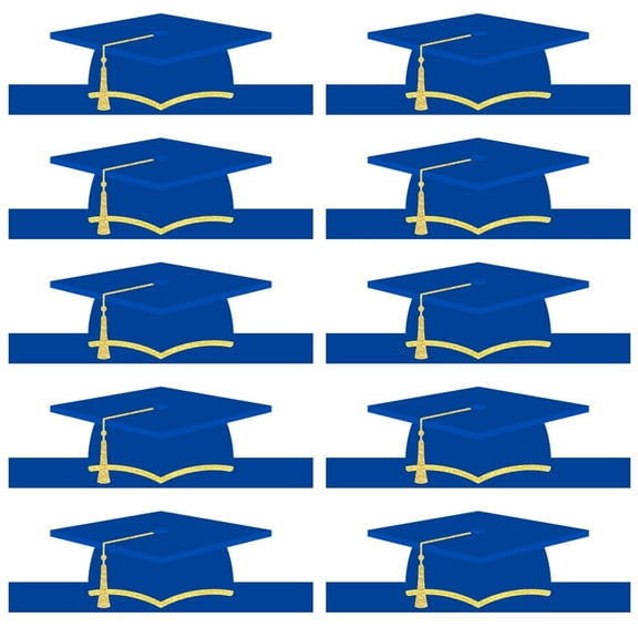 10 Pack Graduation Caps Glitter Tassels Adjustable Paper Material High School College Commencement Ceremony Party Graduation Supply