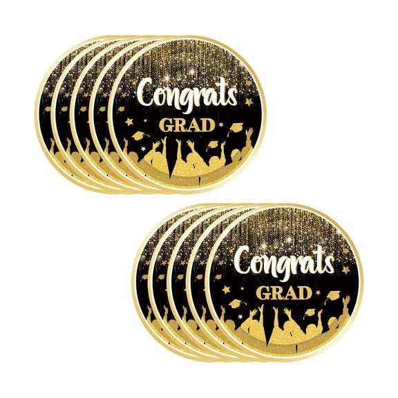 10 Pack Graduation Paper Plates 2026, Disposable 7 Inch Party Plates, Class of 2026 Graduation Decorations Dinner Plates for Party Supplies