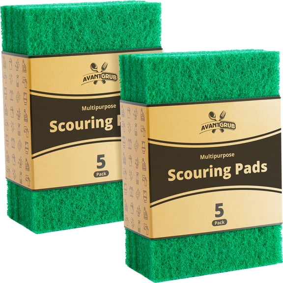 10 Pack - Green Recycled Scour Pads