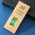 thumbnail image 1 of 10 Pack Green Tealight Candles, Flameless Mini Tea Candles, Versatile Home Decor & Party Candles, Relaxing Paraffin Pressed Wax for Travel,Centerpiece,Party, 1 of 9