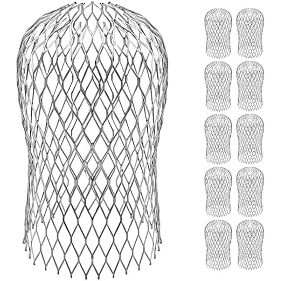 10 Pack Gutter Downspout Guards 3.5 Inch Adjustable Aluminium Filter Strainer, Expandable Gutter Strainer for Preventing Blockage Leaves Debris Drain Net Cover Gardening Tools$$Tools & Hardware Other