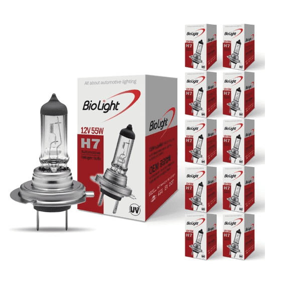 10-Pack H7 Halogen Headlight Bulbs 12V 55W Bulk Wholesale Shop Mechanic B2B