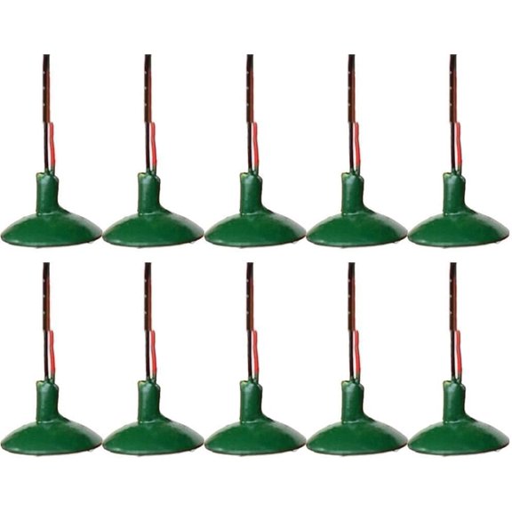 10 Pack HO Scale Model Street Lights Wall Lamp Posts LED Ceiling Lamps for Train Layouts