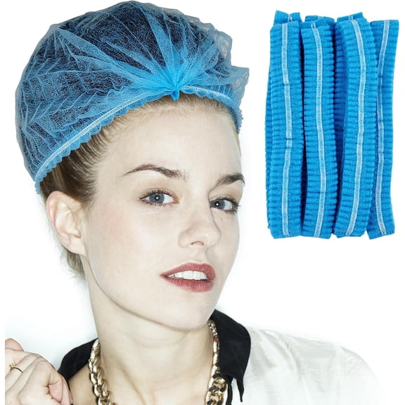 10 Pack Hair Nets, Disposable Bouffant Caps, Hair Caps, 21 Inches Hairnets for Men, Women, Food Service Workers