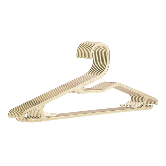 10 Pack Hangers with Hook, Plastic Pants Hangers, Durable Space Saving Clothes Hangers for Clothing, Closet, Coats, or Shirts Yellow