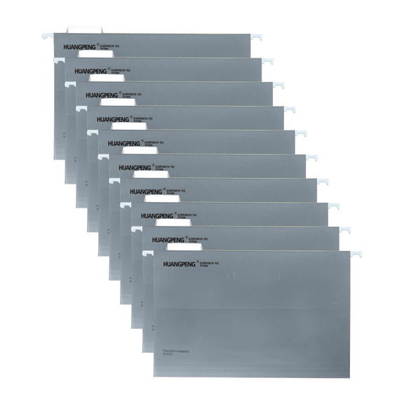 10-Pack Hanging File Folders with Adjustable Tabs, Sturdy Expandable Document Organizer, Letter Size 9.1X12.4 Inch(Grey)