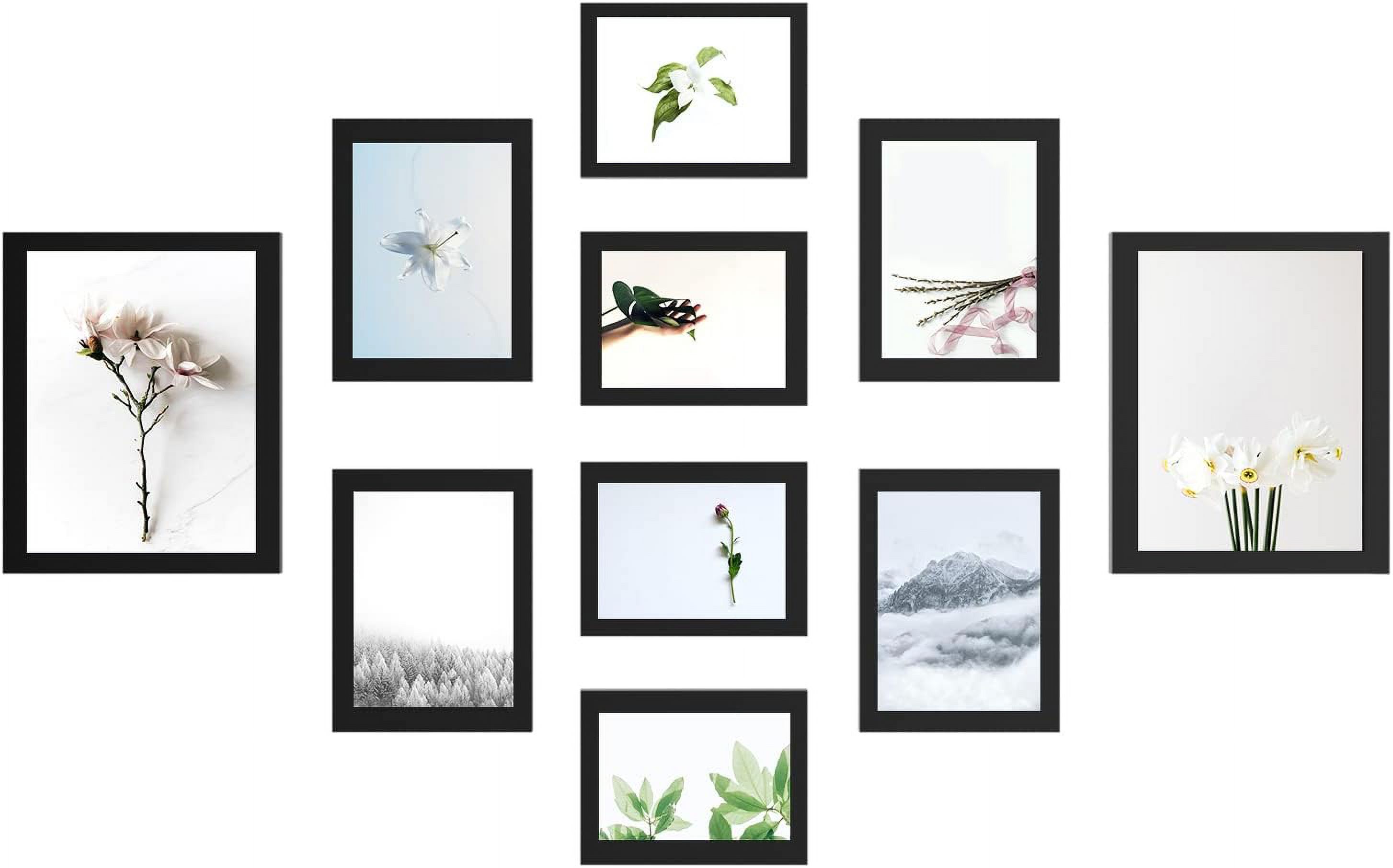 10 Pack Hanging Photo Frames, Multiple Picture Frame Gallery Wall Frame Set For Family, Children