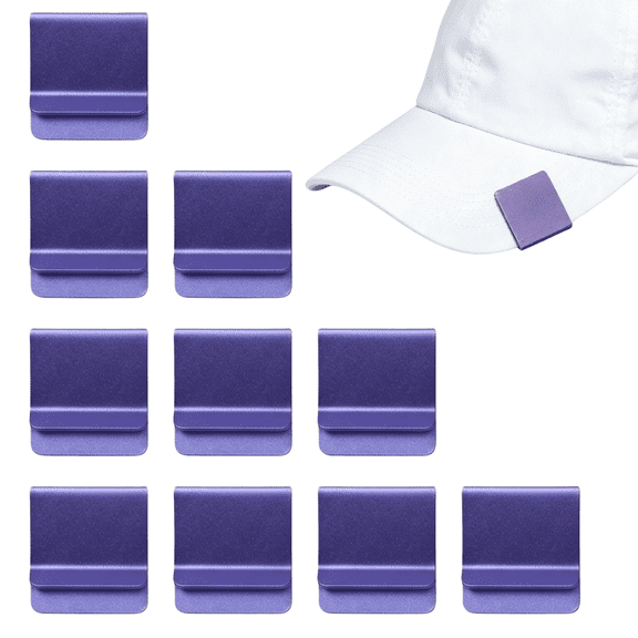 10 Pack Hat Brim Clips, Blank Anodized Aluminum Hat Blanks for Laser Engraving, Custom Golf Hat Clip Accessories for UV Printing, Stamping, Sublimation, Personalized Gifts
