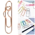 thumbnail image 1 of 10 Pack Heart Paper Clips, Pen Holder for Notebook, Colorful Pen Clip for Notebook, Heart Metal Paperclip Pen Holder Clip and Papers Journal Planner, Planner Accessories, 1 of 9