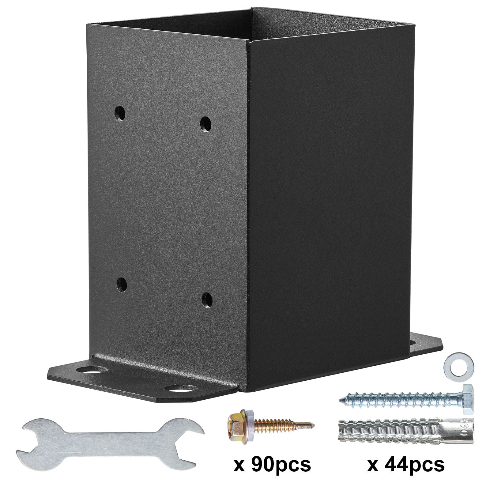 10 Piece 4x4 Column Base Bracket Heavy Duty Wooden Fence Post Anchor ...