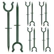 10 Pack Heavy Duty Garden Hose Guide Stakes, Lawn Holder Brackets and Plant Support Spikes Outdoor Decor