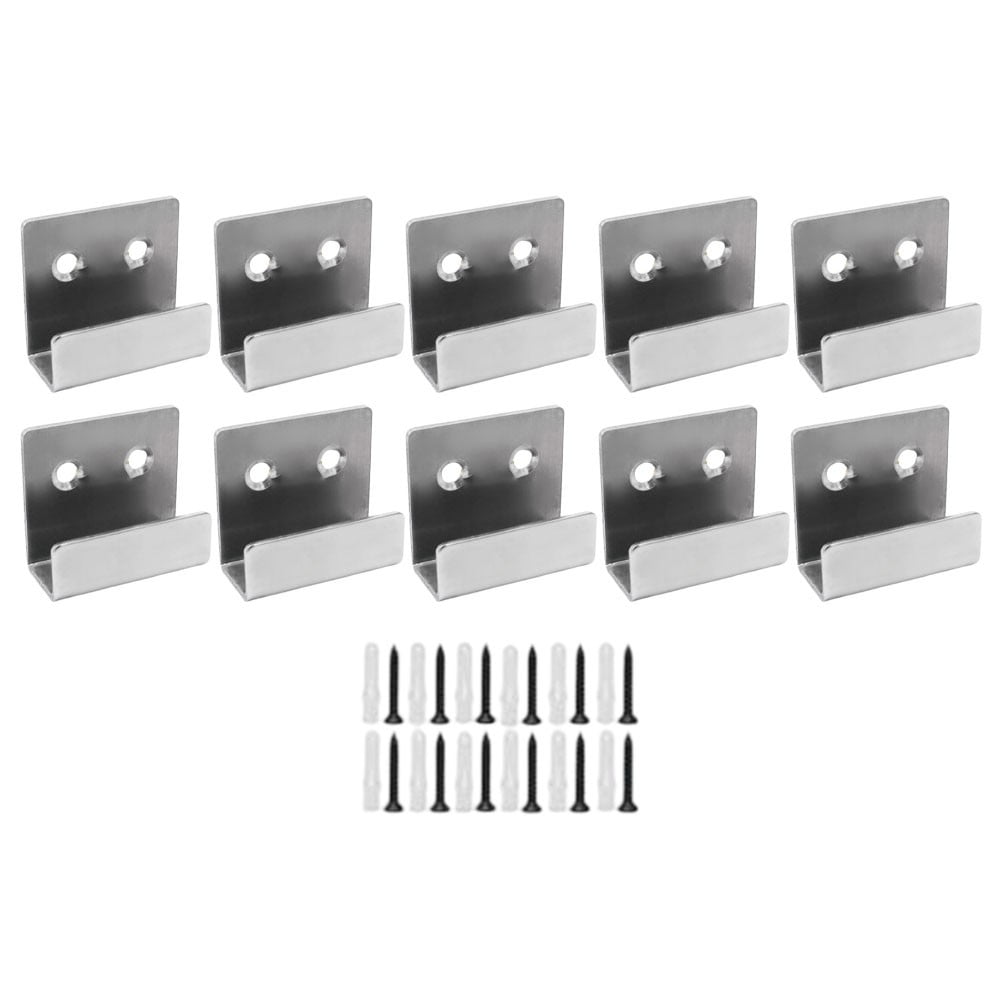 10-Pack Heavy Duty Mirror Clips Metal Mirror Hanging Kit for Wall Mounting Silver - Walmart.com