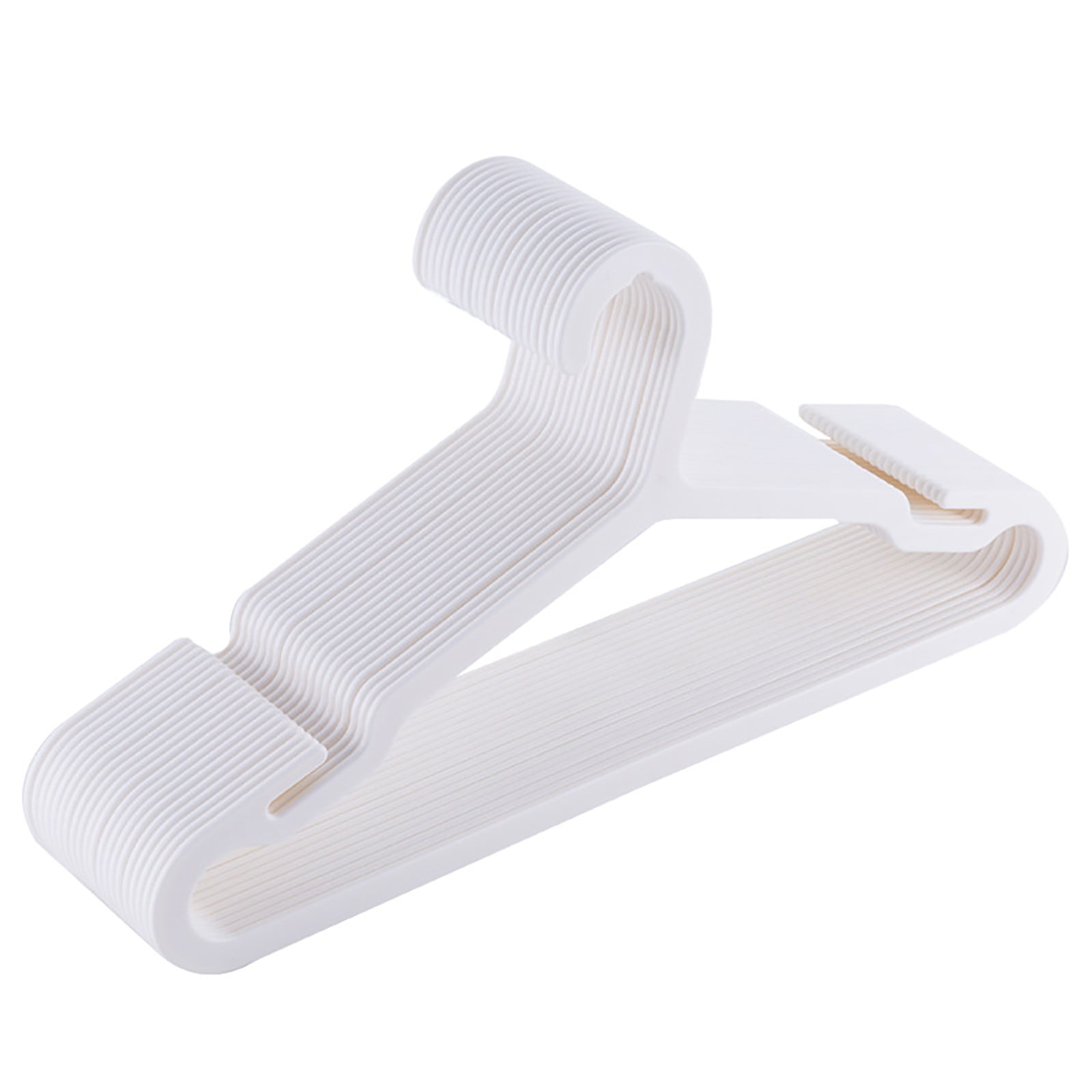 10 Pack Heavy ;Duty Plastic Hangers 25lb Capacity Swivel Hook Clothes Hanger Wide Shoulder Non Slip Thick Coat Hanger White