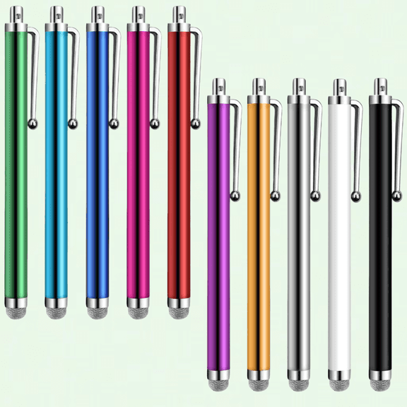 [10 Pack] High Sensitivity Fiber Mesh Tip Stylus Pen for Touch Screen Devices