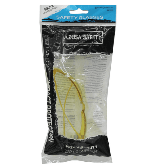 10 Pack High Velocity Impact Safety Glasses, Z87+ Compliant, 99.9% UV Protection, 100% Polycarbonate Lenses, Durable Eye Protection, Lightweight Design, ANSI Rated, Bulk