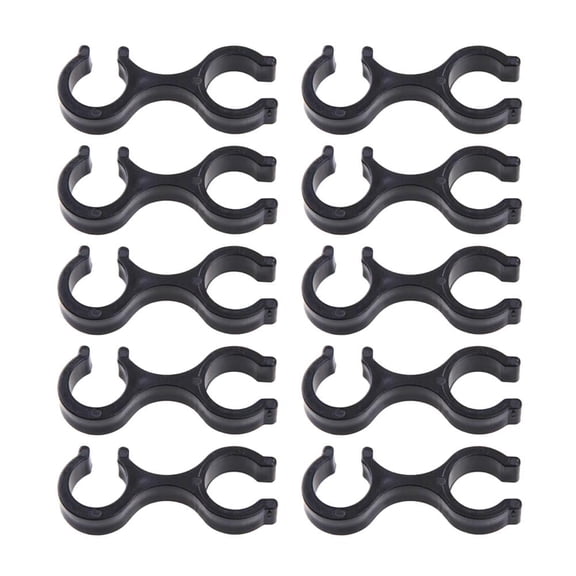 10-Pack Hiking Pole Clips, 8-Shape Double Rod Connector Buckles for Trekking Poles, Outdoor Walking and Camping Gear