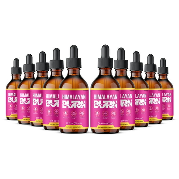 (10 Pack) Himalayan Burn Drops Liquid Supplement, Himalayan Burn Max Strength Supplement, All Natural Burn Formula, 60 ML per Bottle